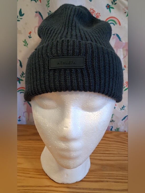 Athleta Accessories - NWOT Athleta Cozy Hour Navy Cotton & Wool Rib Outdoor Casual Unisex Beanie Hat
